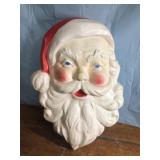 Vintage Plastic mold Santa 22" x 14" -needs light