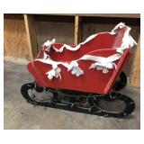 Wooden sled display large 25 x 35 x 14"