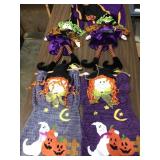 Halloween wall hangers and table runner