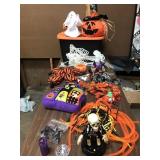 Halloween decor plus a black and orange tote