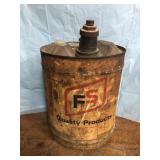 Vintage FS Farm Gear Lube empty container