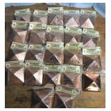 NEW Copper color fence post tops