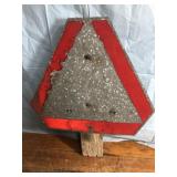 Vintage Metal triangle tractor safety triangle