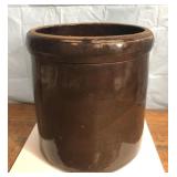 Vintage Brown Crock 11" tall