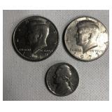 1939 nickel & 2 1970