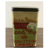 Vvintage Mikes& Moser cigar tin-6"