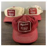 Vintage AgriPro hats embroidered patches