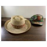 Bass Pro Shop and straw hat L/XL