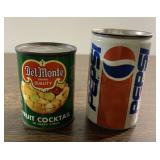 3" tall sealed and empty Delhi-Monte fruit salad