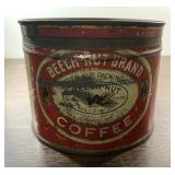 Vintage Beech Nut Brand coffee tin