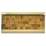 Vintage Scrabble wood letter "dice"
