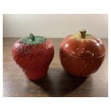 Vintage strawberry and apple containers. Note