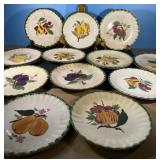 Blue Ridge Hand Painted Underglaze Fruit Plate