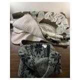 NEW shawl and pretty gently used blanket throw