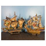 Vintage Mayflower & Santa Maria Boats