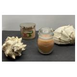 NEW Candles-White Barn, Slatkin & Co and seashells