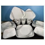 Corelle Simple Sketch black and white dishes set