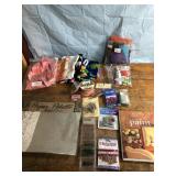 Fabric crafts and a book about paint