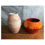 Vintage planter and vase