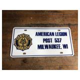 American legion plastic license plate cover