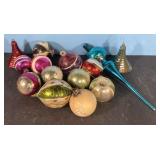 Antique glass Christmas ornaments, topper-Mercury