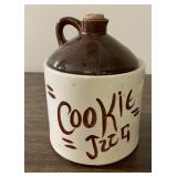 Vintage 9" ceramic Moonshine Jug Cookie Jar