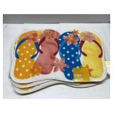 CUTE NEW w/ tags flip flop cloth summer placemats