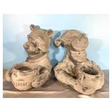 Disney Pooh & Tigger Ceramic Planters