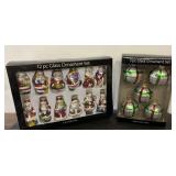 NEW glass Christmas ornamets-Santa & Balls