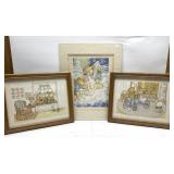Vintage Mother Goose & Teddy Bear framed prints