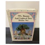 7 piece Bunny & Lighted Treehouse set Easter!