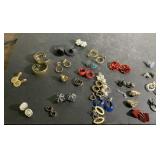Vintage clip on earrings, barrettes and more