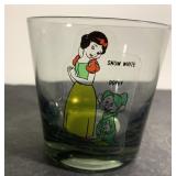 Vintage small glass w/ Disney Snow White Dopey