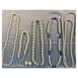 Vintage necklace & clip on earrings sets