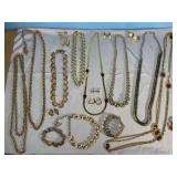 Vintage necklace & clip on earrings sets