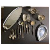Antique silverplate utensils, servers and more