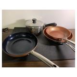 Revere ware, 10" copper chef diamond and two