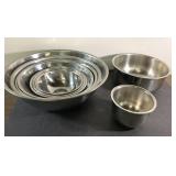 Stainless steel mixing & nesting bowl set-largest