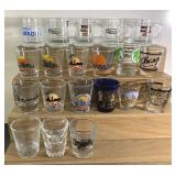 Vintage shot glass collection
