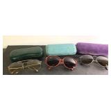 Retro sunglasses and cases