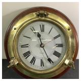 Vintage Brass 10" Whitney portal clock-battery