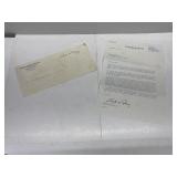 Letter from United States Senate 1975