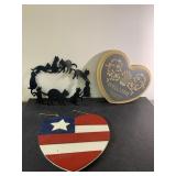 Metal 11" circle of cats. Welcome and 10" wood