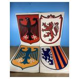 4 German Crest Flag Posters 21"x13.5"