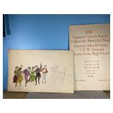 22"x14" 1956 Concert Signs with Drawings on Back