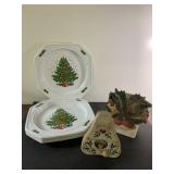 Door harp, door stop and plastic Christmas trays