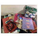 Gift bags and a bag of bows