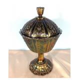 Vintage Fenton Carnival Glass candy dish