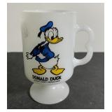 Retro Disney Donald Duck milk glass mug