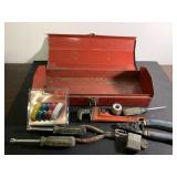 Vintage tool box and tools